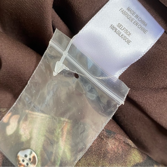 Haute Hippie brown black green print Keith silk cargo drawstring jogger pants - Picture 14 of 15